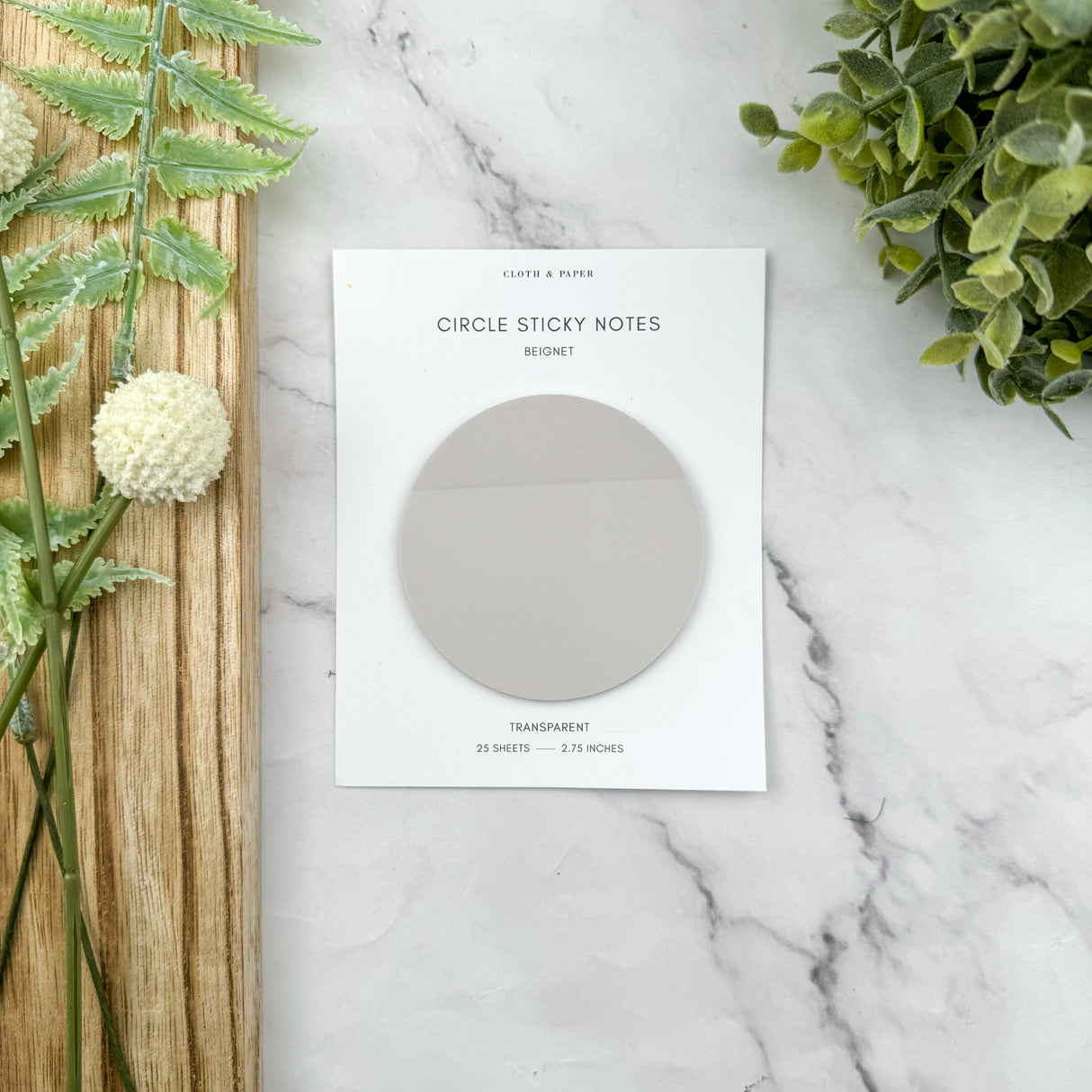 Cloth & Paper Transparent Circle Sticky Notes