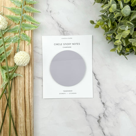 Cloth & Paper Transparent Circle Sticky Notes