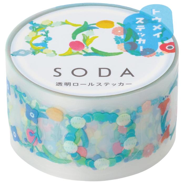 King Jim SODA Transparent Masking Tape - Flower Crown