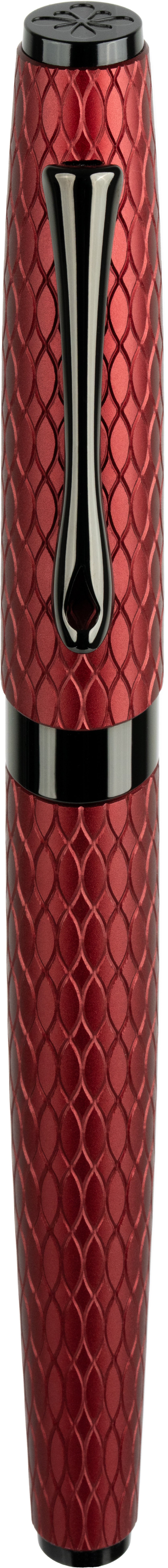 Diplomat Cobra Rollerball Pen - Burgundy Guilloche