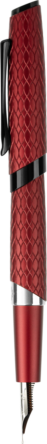 Diplomat Cobra Fountain Pen - Burgundy Guilloche