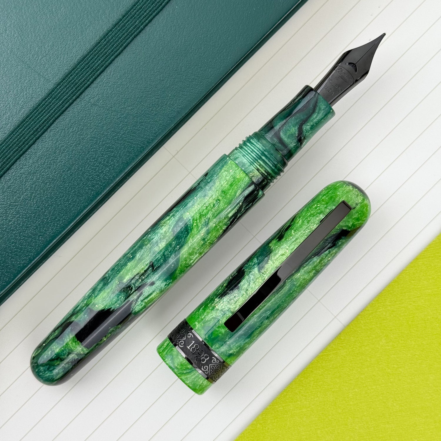 Conklin 1898 Fountain Pen - Clover Valley (Gunmetal Trim) (Limited Edition 198)