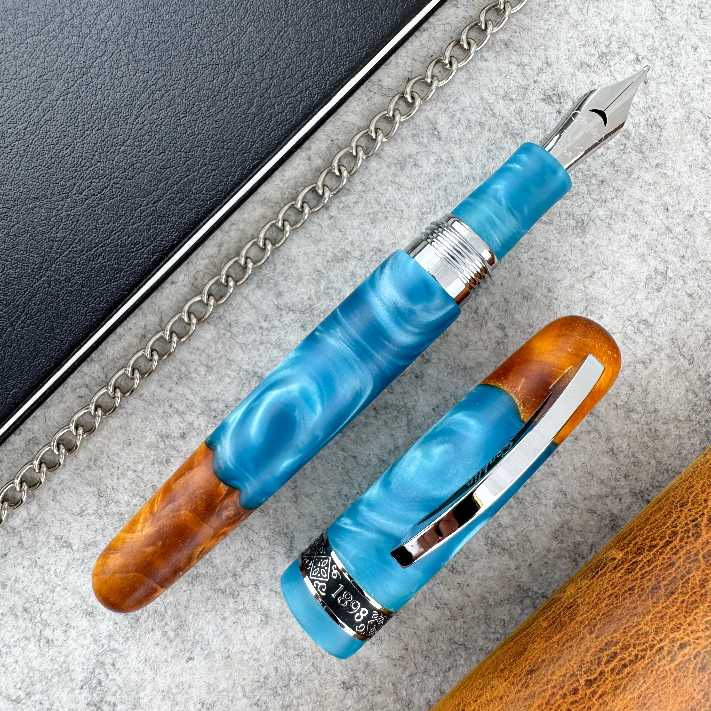 Conklin 1898 Spectra Fusion Fountain Pen - Blue Chrome (Limited