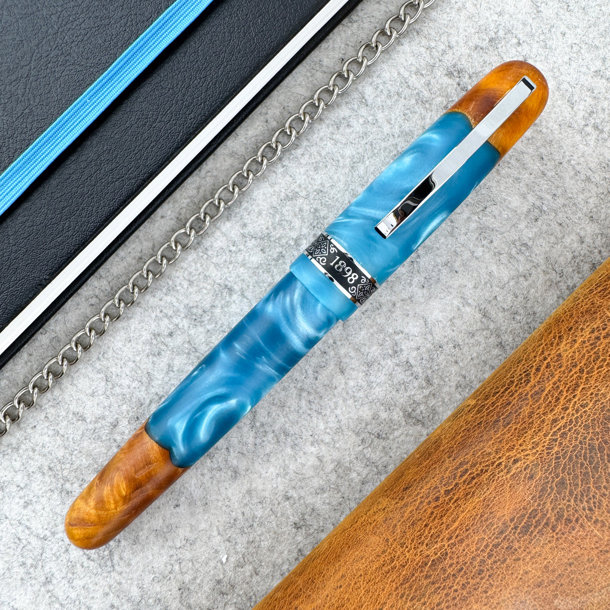 Conklin 1898 Spectra Fusion Fountain Pen - Blue Chrome (Limited Edition)