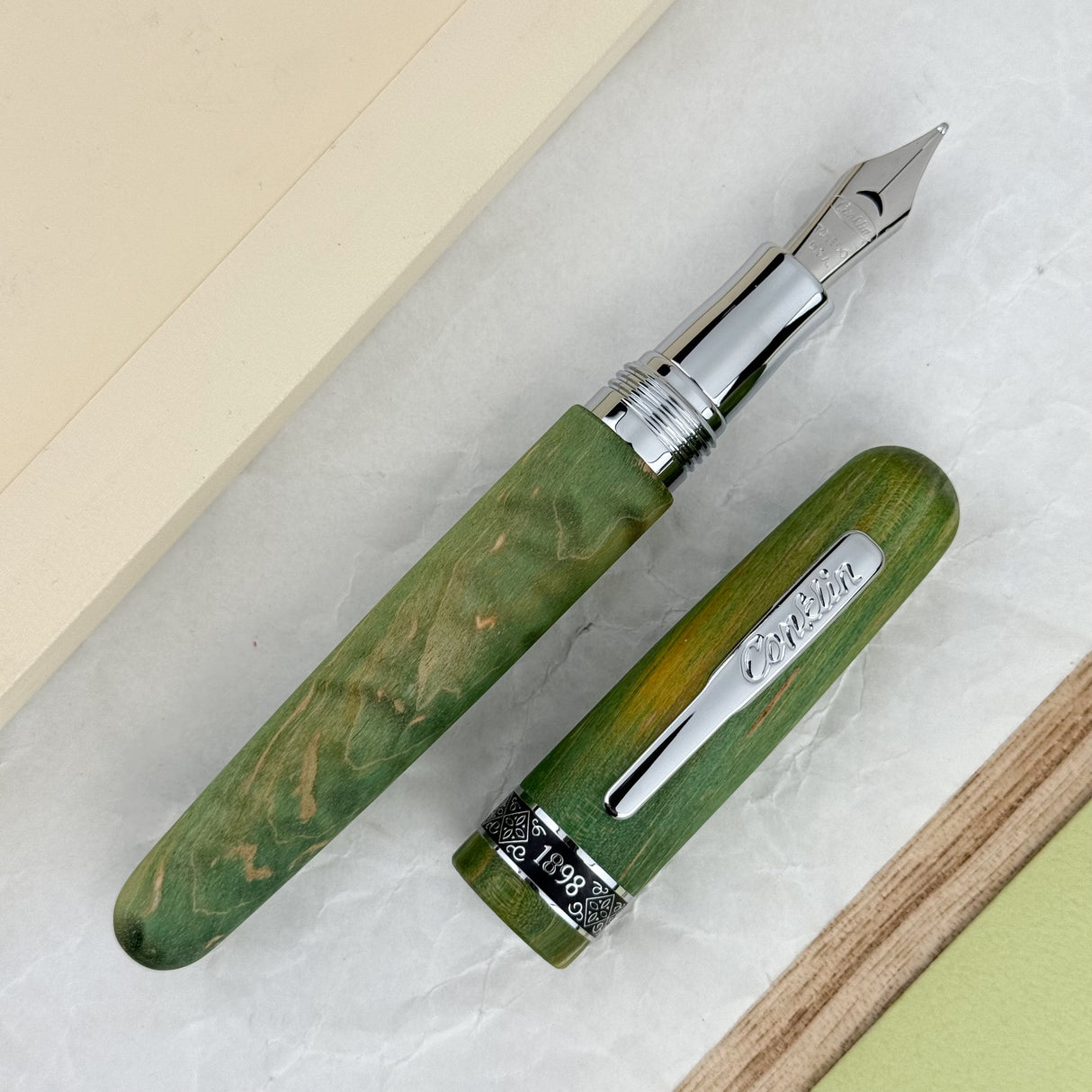 Conklin 1898 Stabilized Wood Fountain Pen - Matte Green (Limited Edition)