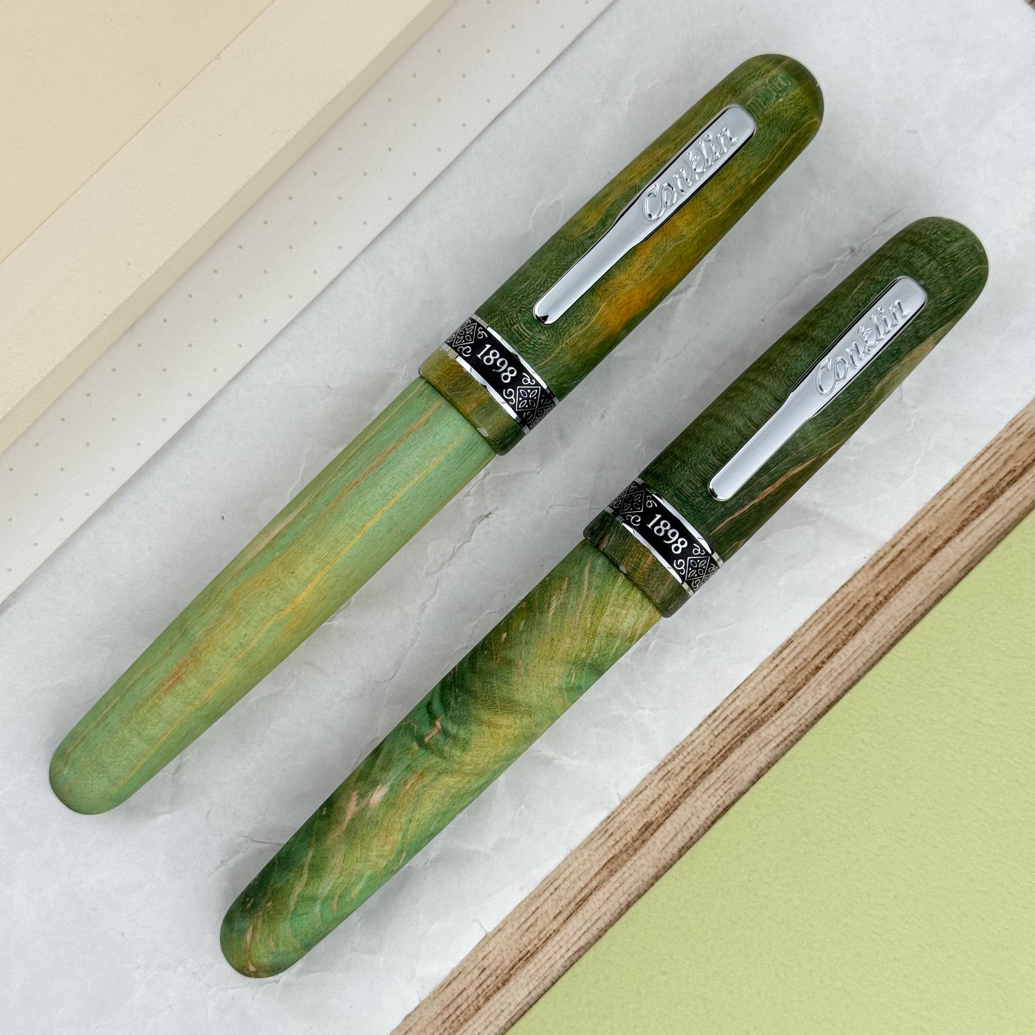 Conklin 1898 Stabilized Wood Fountain Pen - Matte Green w/ 14kt Nib (Limited Edition)
