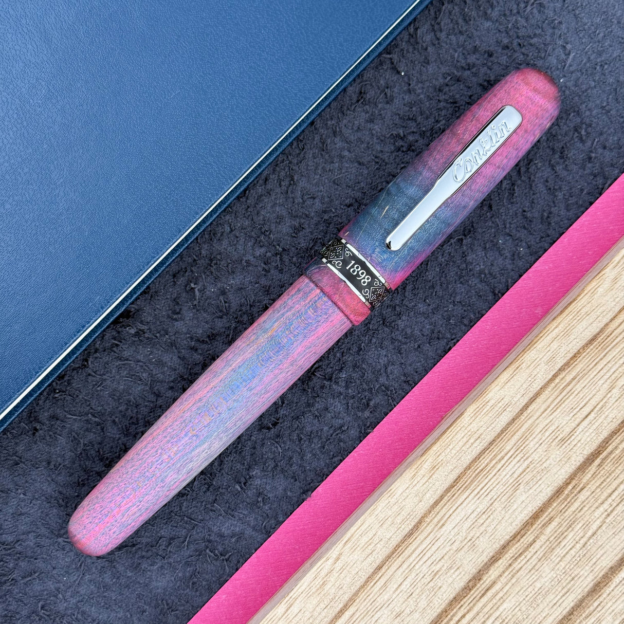 Conklin 1898 Stabilized Wood Fountain Pen - Matte Purple (Limited Edition)