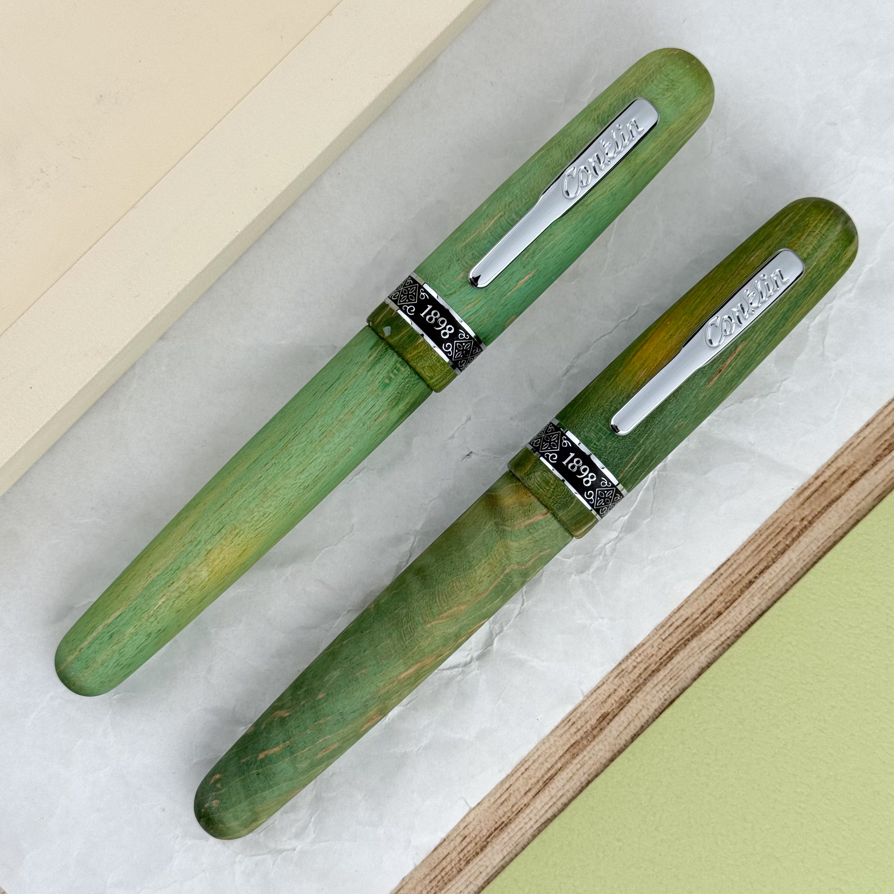 Conklin 1898 Stabilized Wood Fountain Pen - Matte Green (Limited