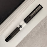 Conklin Carbon Fiber Stealth Word Gauge Fountain Pen - Clear