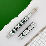 Conklin Endura Deco Crest Fountain Pen - Forest Green/Chrome
