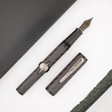 Conklin Mark Twain Crescent Filler Fountain Pen - Stealth Deluxe Carbon Fiber