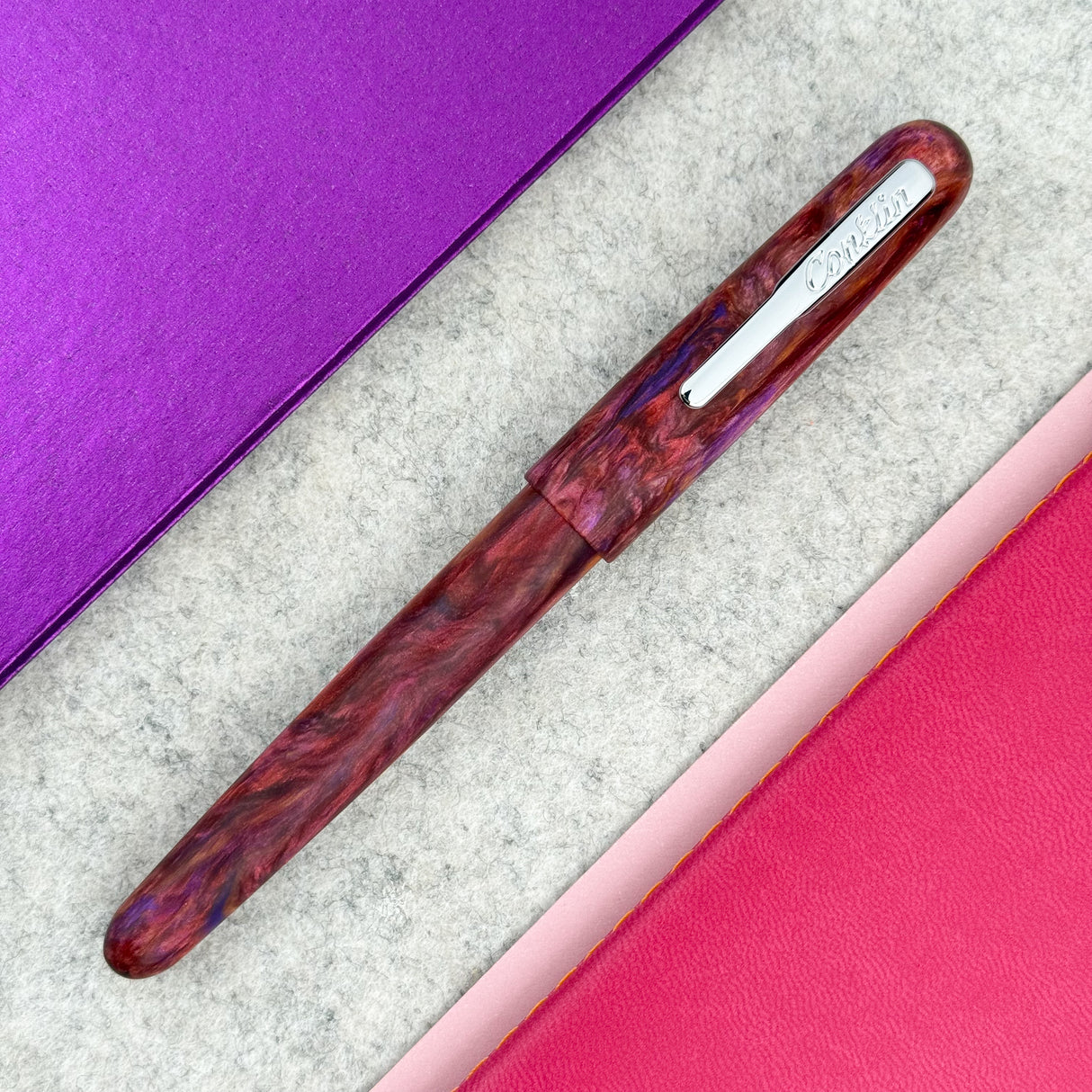 Conklin Streamline Fountain Pen - Sunset Medley - Matte w/ Chrome Trim