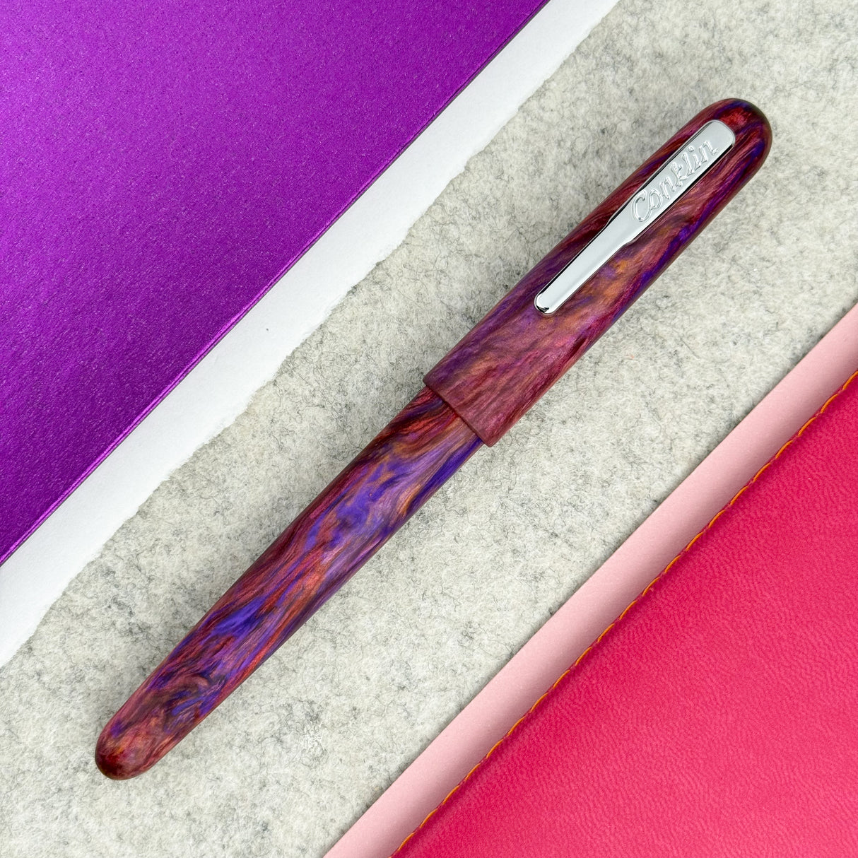 Conklin Streamline Rollerball Pen - Sunset Medley - Matte w/Chrome Trim