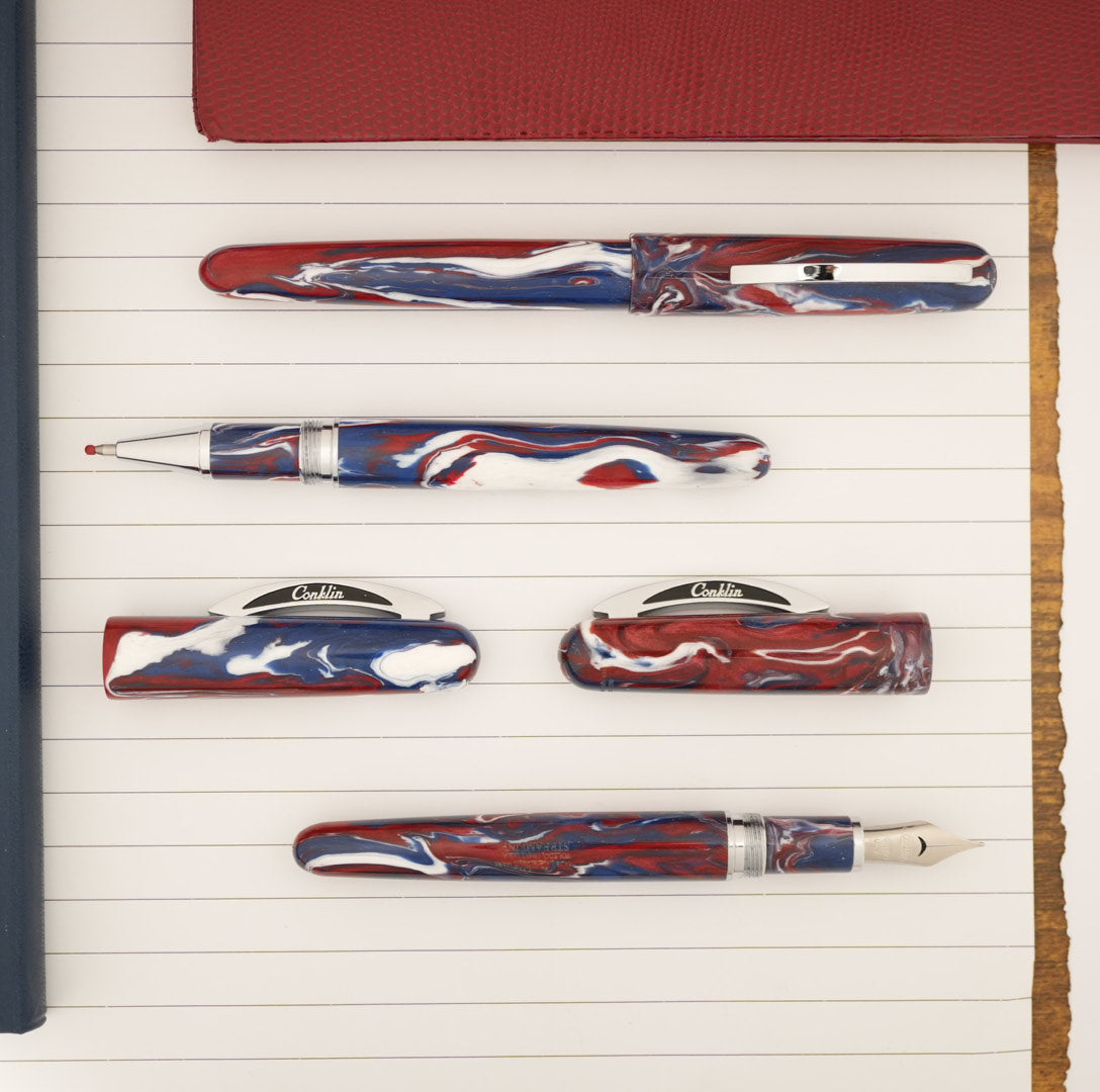 Conklin Streamline Fountain Pen - USA 250 w/ Chrome Trim (Limited Edition)