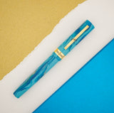 Conklin Toledo Rollerball Pen - Tidal Pool w/ Yellow Gold Trim (Limited Edition)
