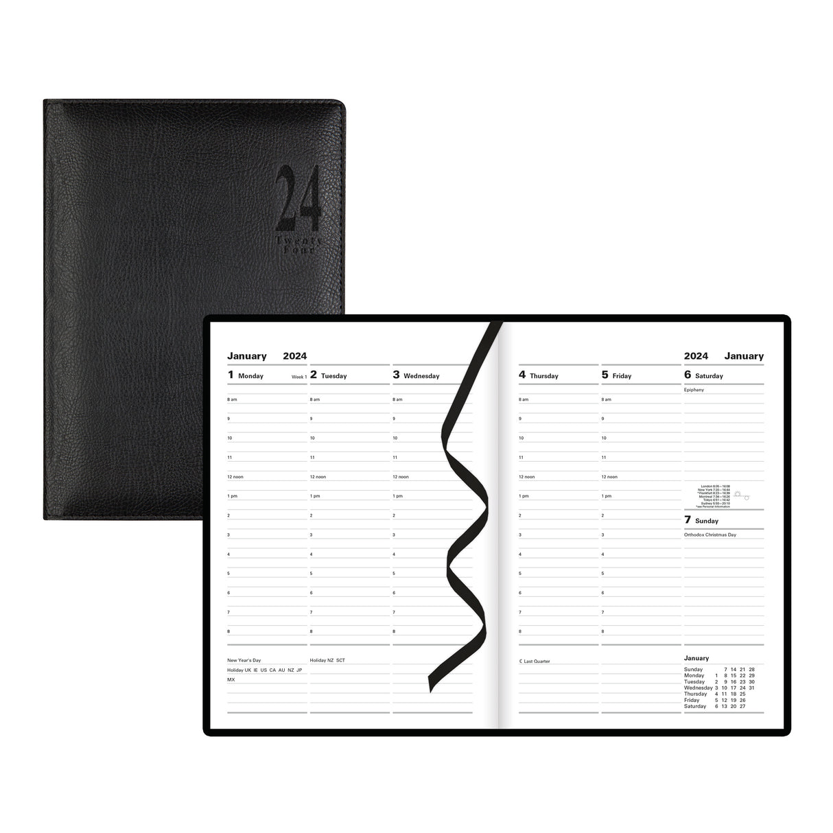 Letts Milano Week to View Appointment Book - 8 1/4" x 5 7/8"