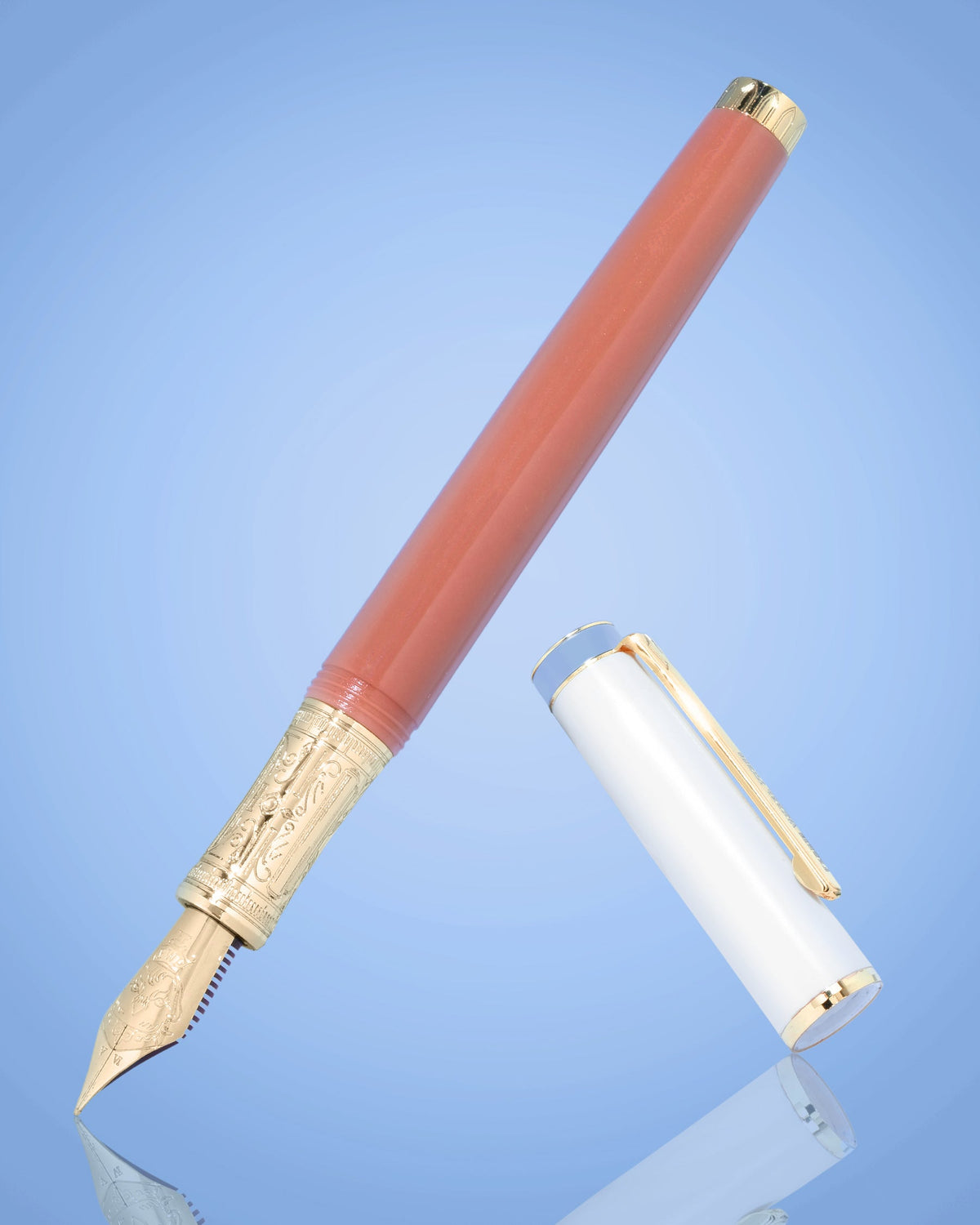 Ferris Wheel Press Masque Fountain Pen and Ink Set - Coral