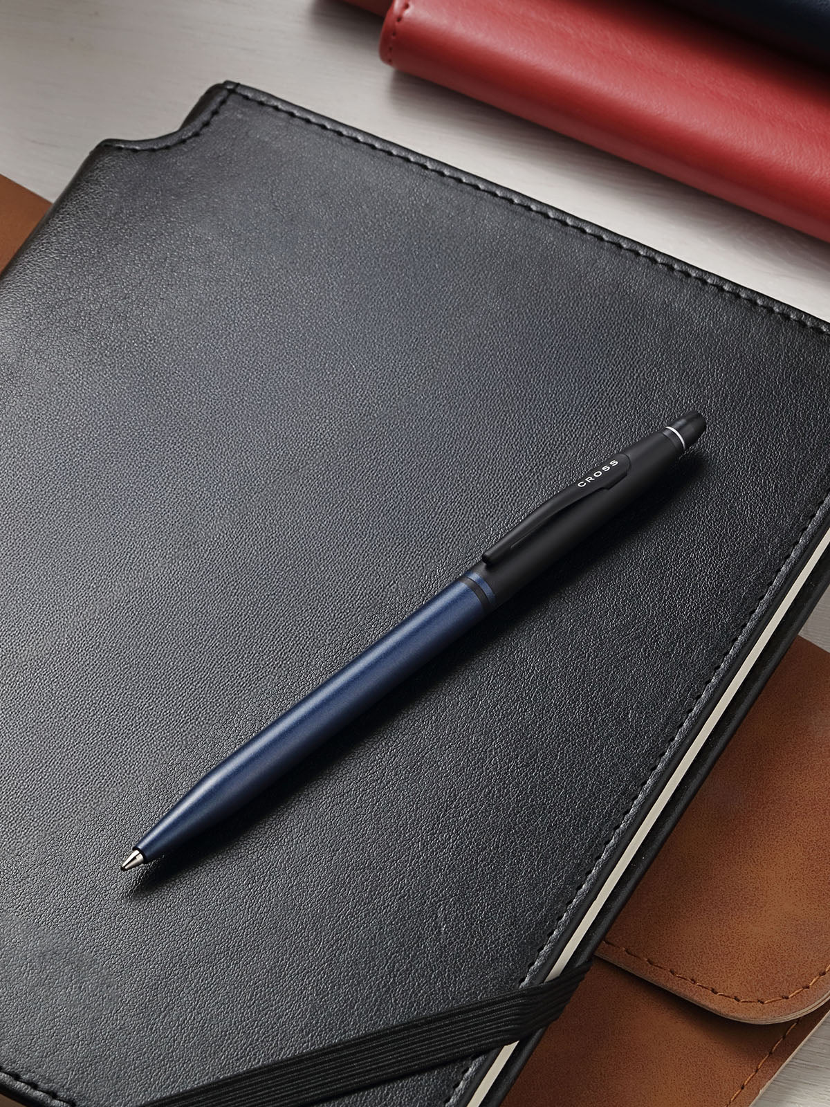 Click Tuxedo Satin Metallic Blue Ballpoint Pen Mechanism