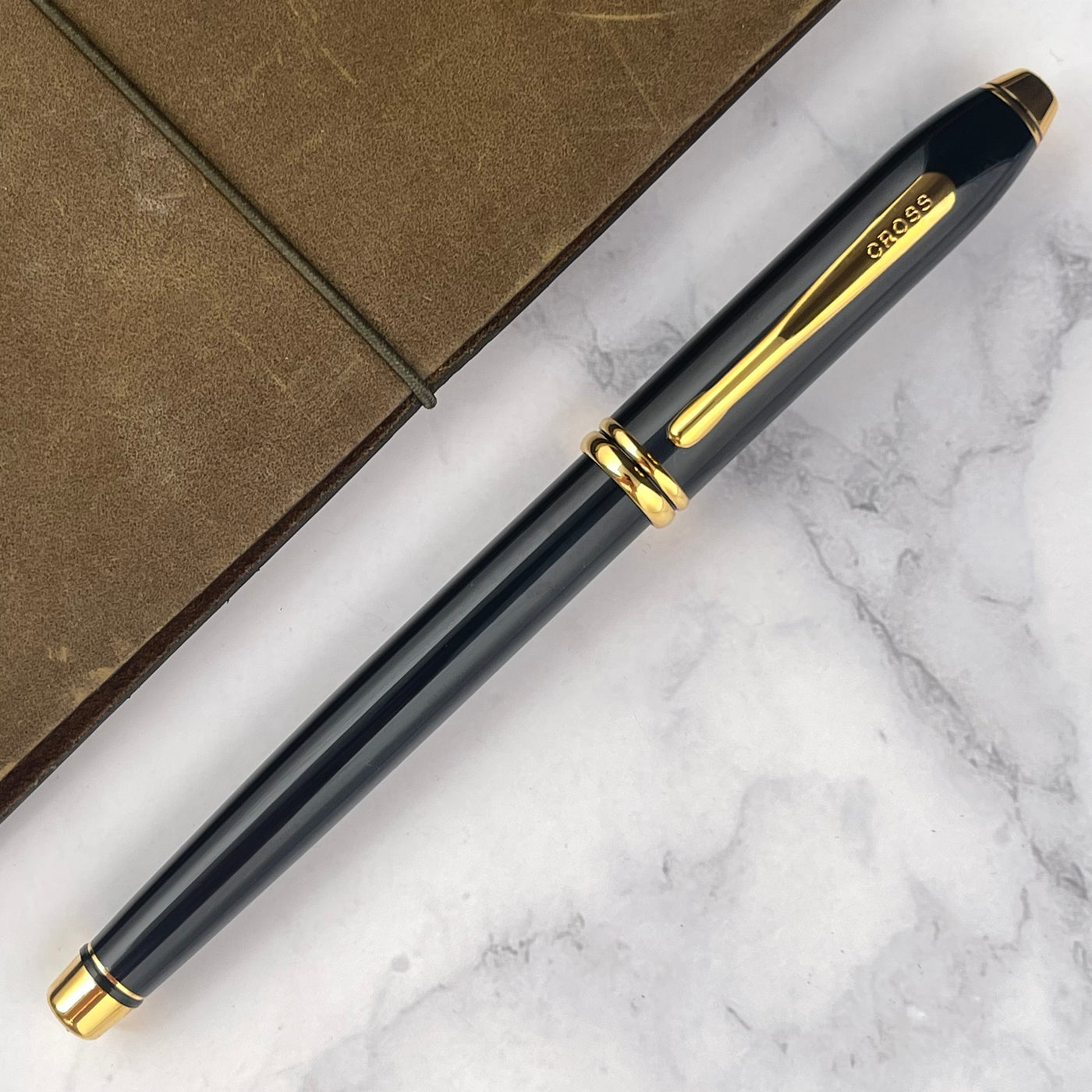 Cross Townsend Rollerball Pen - Black Lacquer w/ Gold
