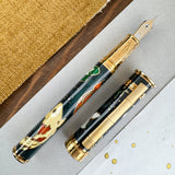 David Oscarson Koi Fountain Pen - Teal (Limited Edition #05/08)