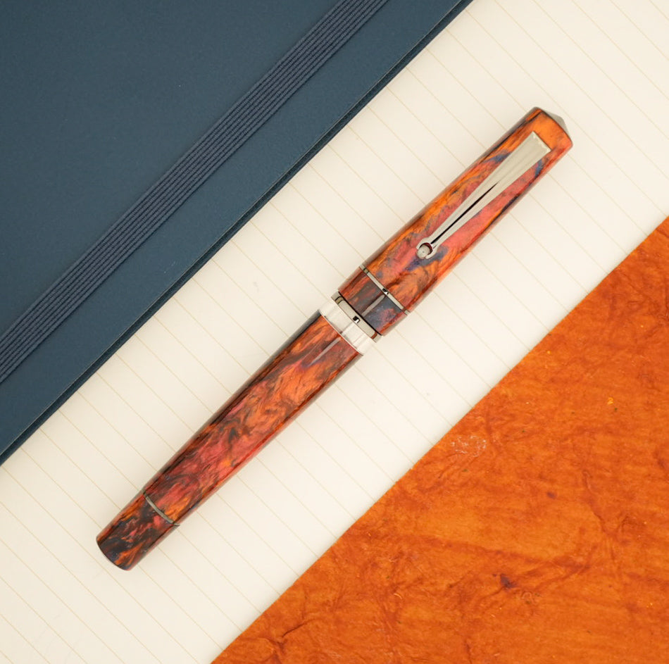 Delta Duna Rollerball Pen - Montana Sunset w/ Ruthenium Trim (Limited Edition)