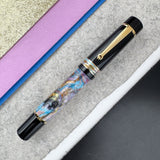 Delta DV Original Mid-Size Fountain Pen - Primary Manipulation 4.5 w/ Gold Trim (Limited Edition)