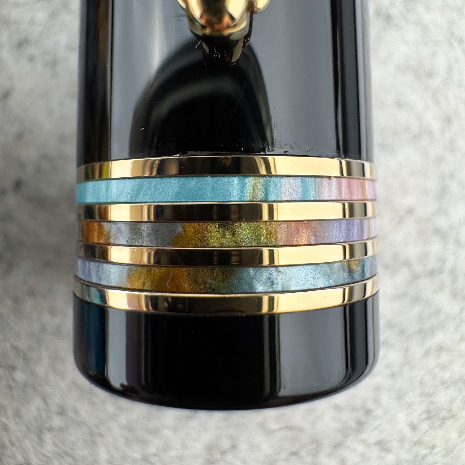 Delta DV Original Mid-Size Fountain Pen - Primary Manipulation 4.5 w/ Gold Trim (Limited Edition)