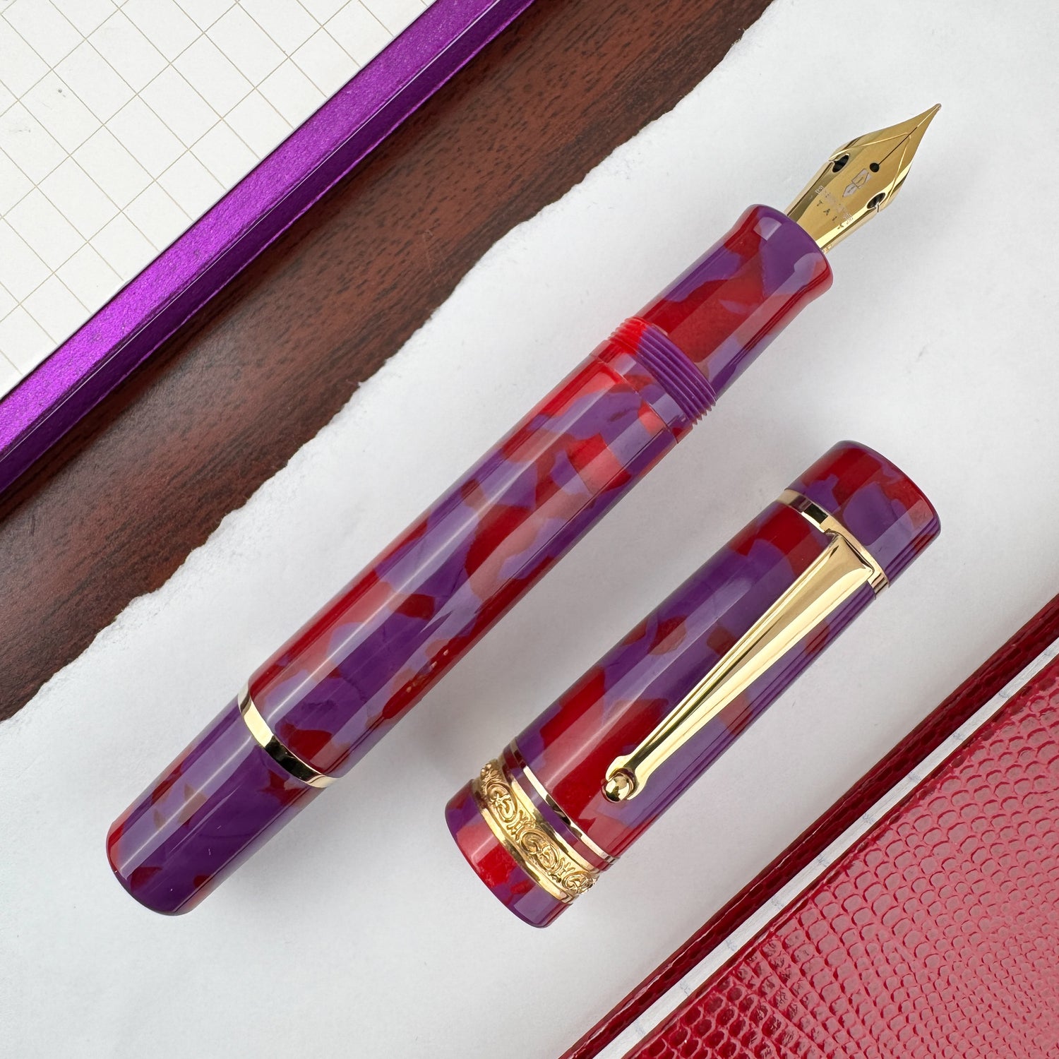 Delta DV Original Mid-Size Fountain Pen - Velvet Bloom (Limited Edition)