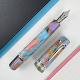 Delta DV Original Oversize Fountain Pen - Primary Manipulation 4.5 with Chrome Trim (Limited Edition)