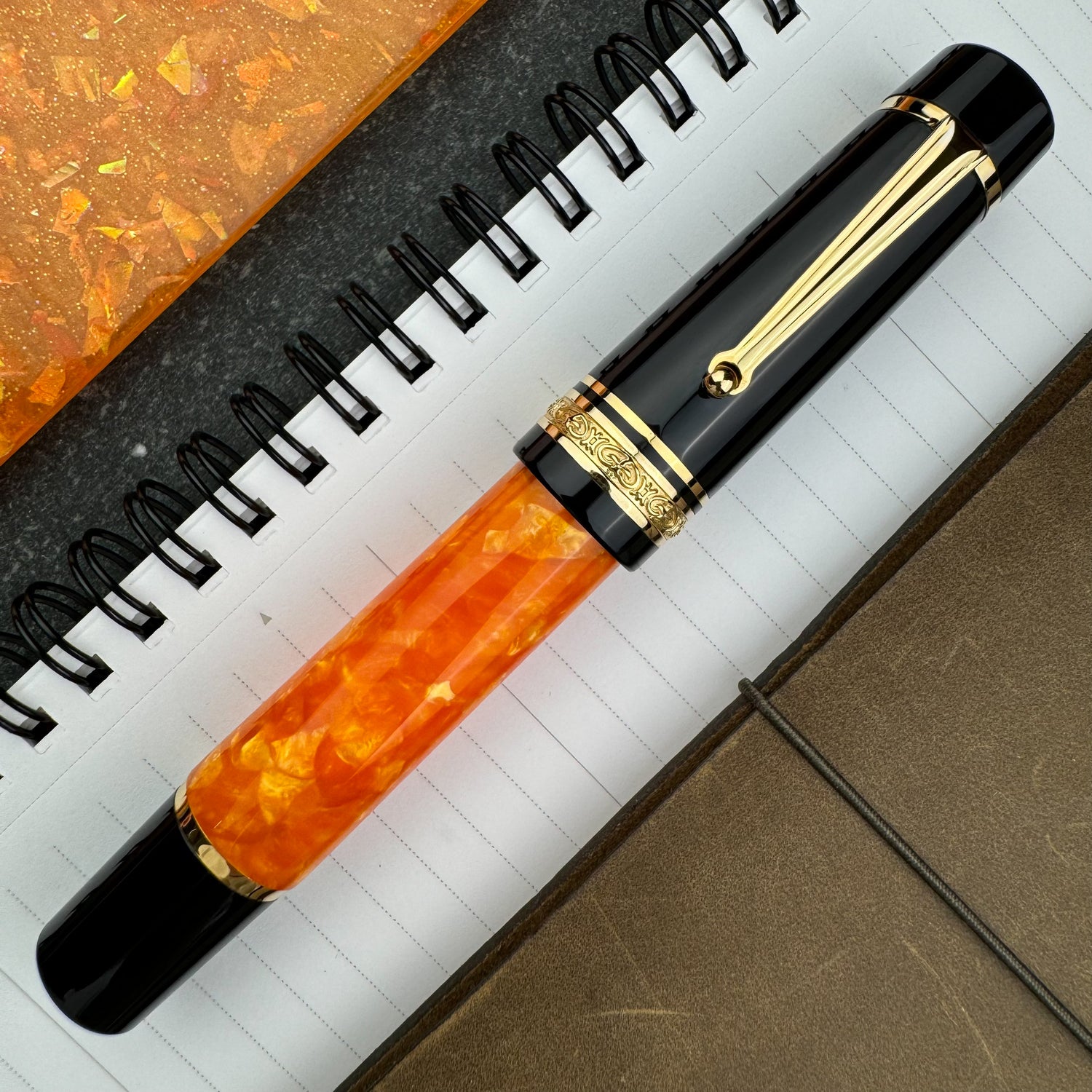 Delta DV Original Oversize Rollerball Pen w/ Gold Trim