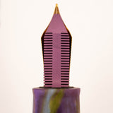 Delta DV Oversize Fountain Pen - Wisteria Walk Matte w/ Yellow Gold Trim (Limited Edition)