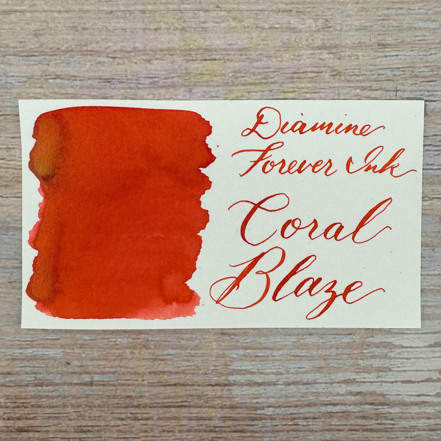 Diamine Forever Ink Coral Blaze - 50ml Bottled Ink