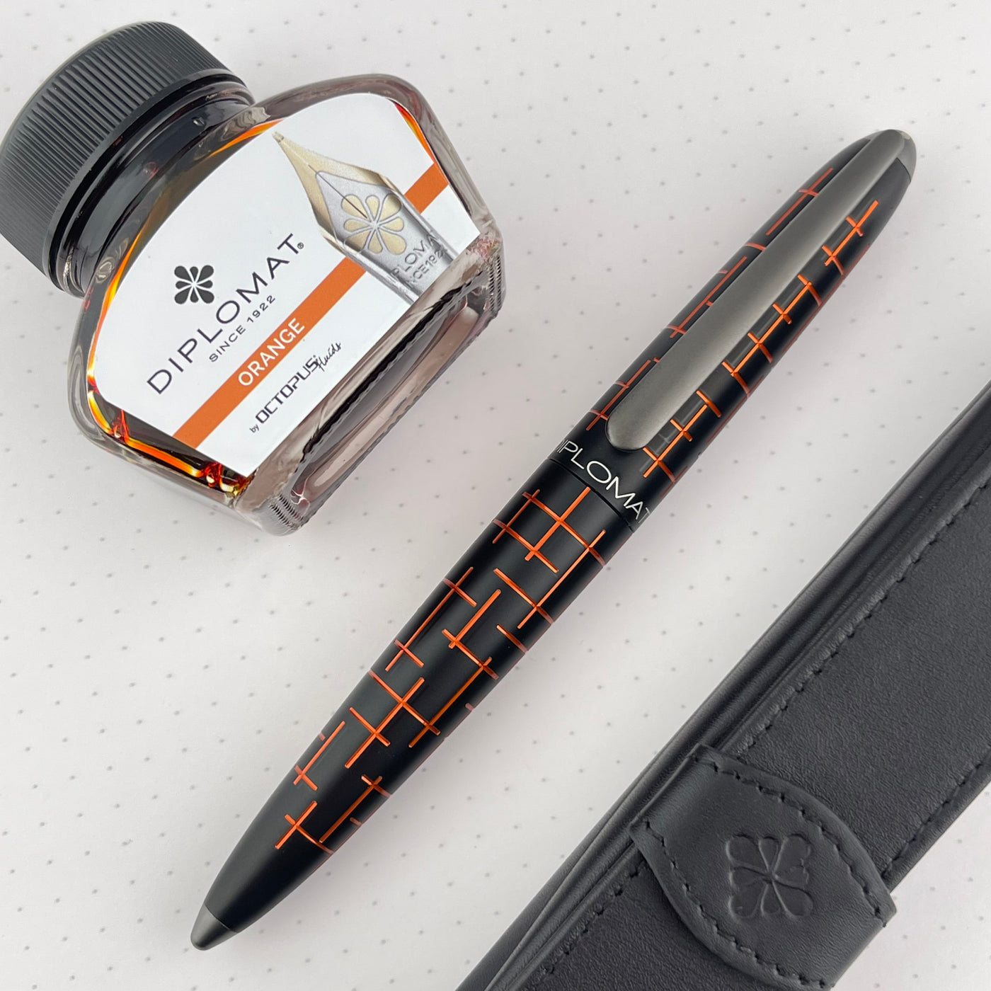 Diplomat Matrix Fountain Pen - Orange (Gift Set)