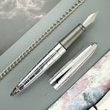 Diplomat Aero Fountain Pen - Rhomb Chrome