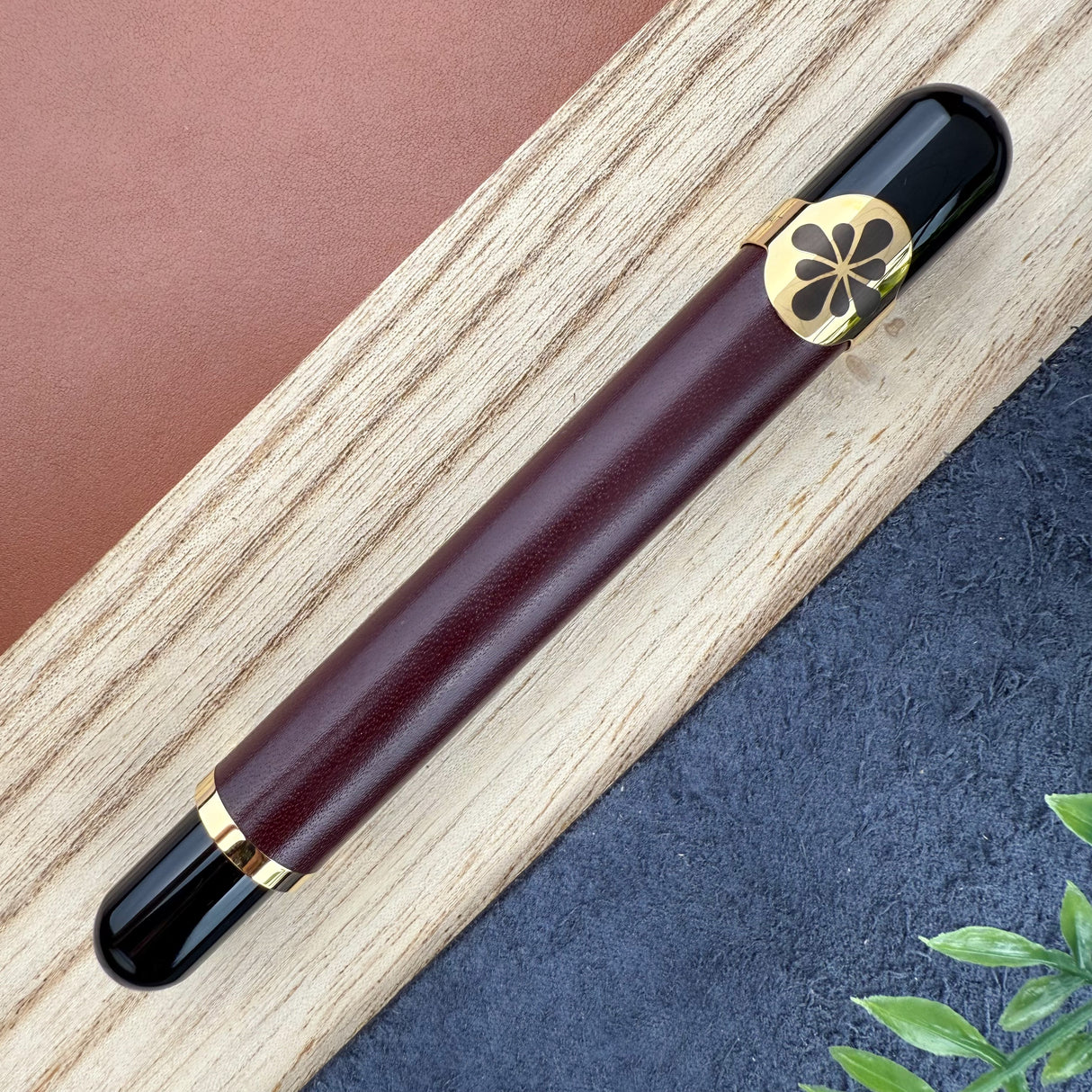 Diplomat XO Fountain Pen - Leather Dark Red