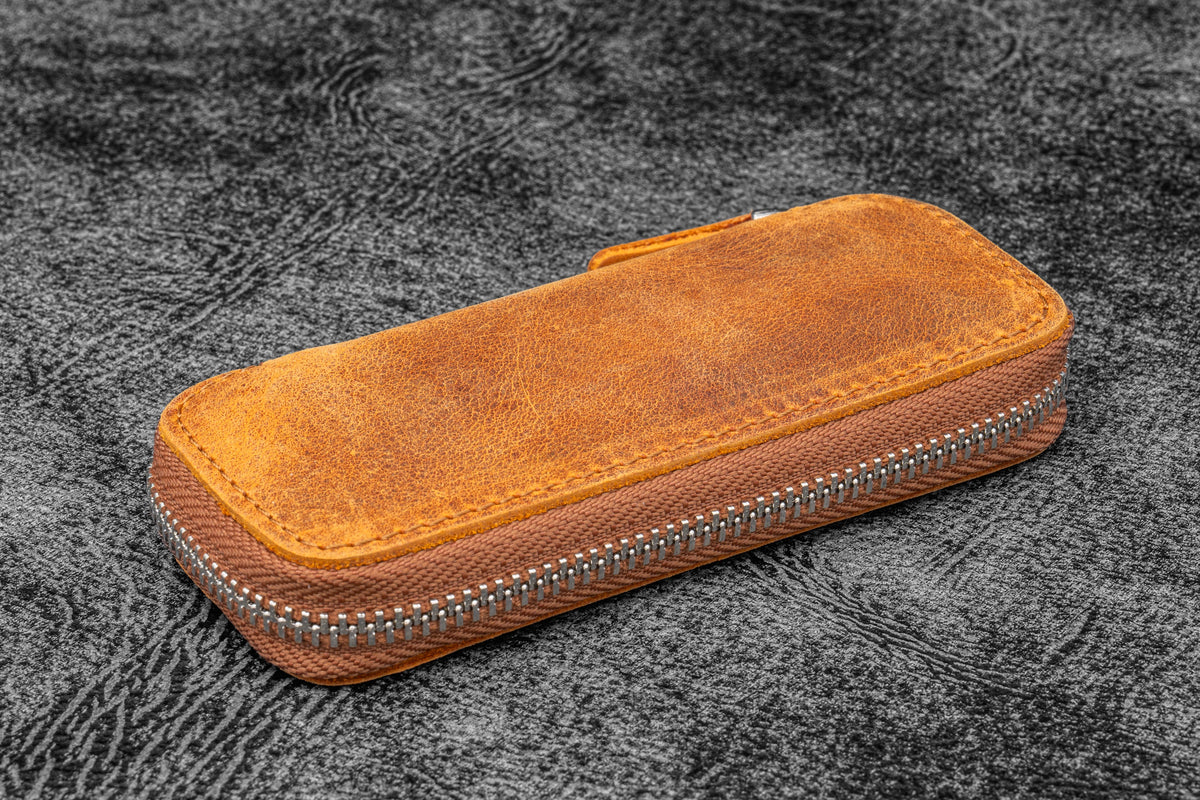 Galen Leather Double Pen Case for Pocket Pen