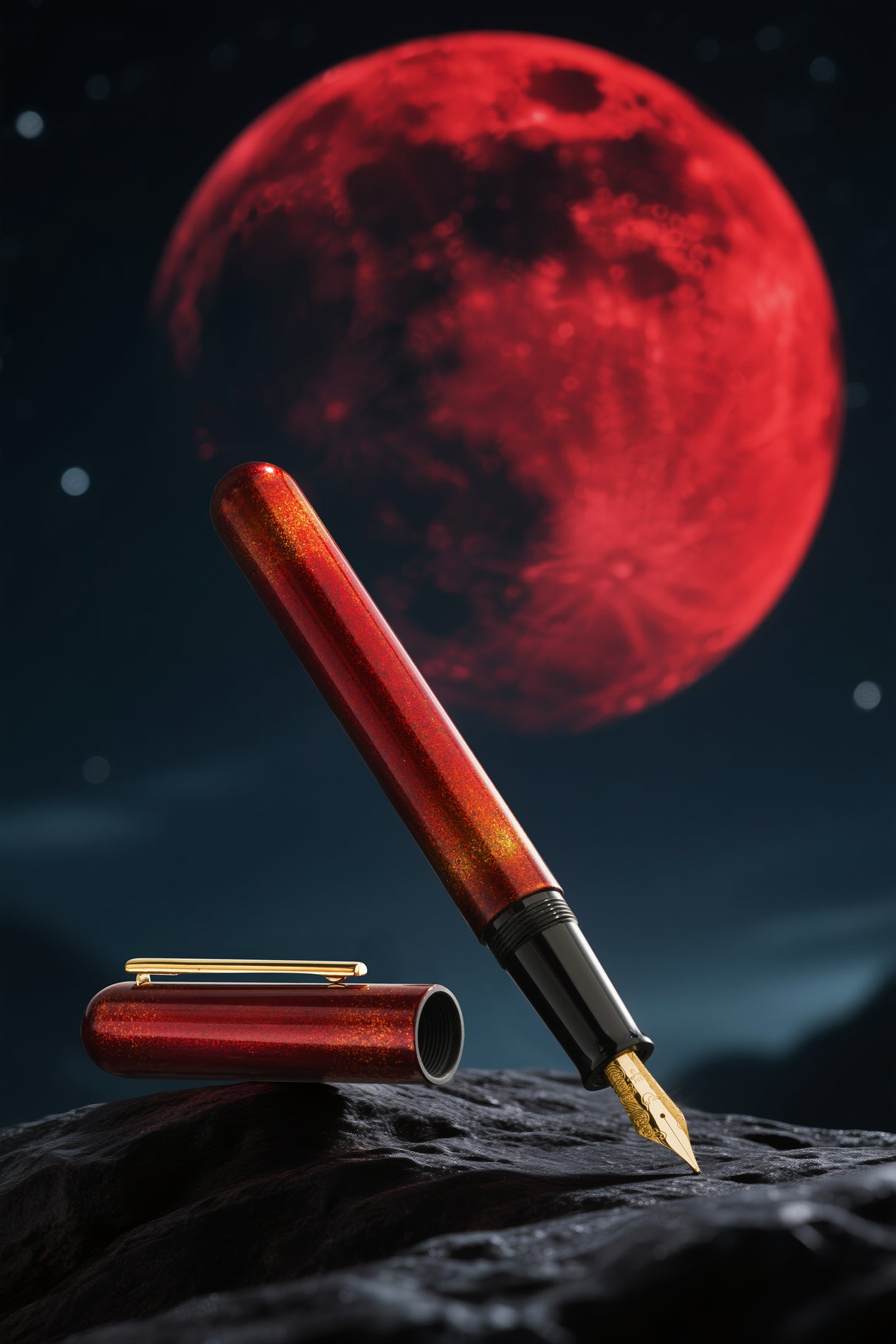 IKKAKU by Nahvalur Fountain Pen - Blood Moon