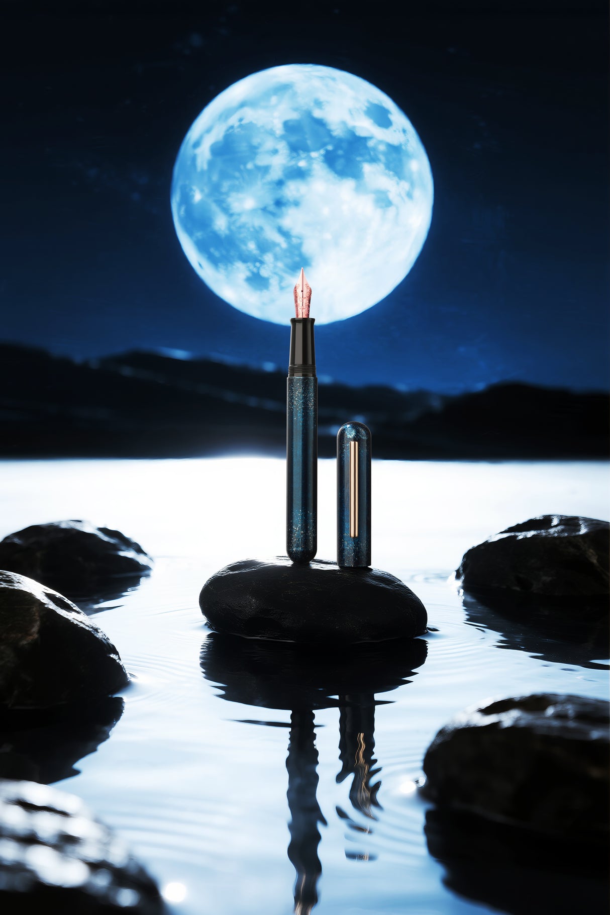 IKKAKU by Nahvalur Fountain Pen - Blue Moon