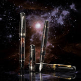 Omas Bologna Galassia Fountain Pen - Ruthenium Trim