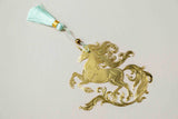 CoraCreaCrafts Golden Unicorn Bookmark