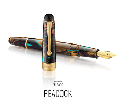 Penlux Masterpiece Delgado Fountain Pen - Peacock