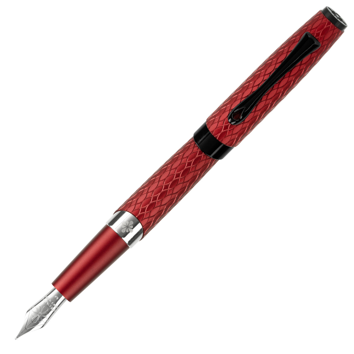 Diplomat Cobra Fountain Pen - Burgundy Guilloche