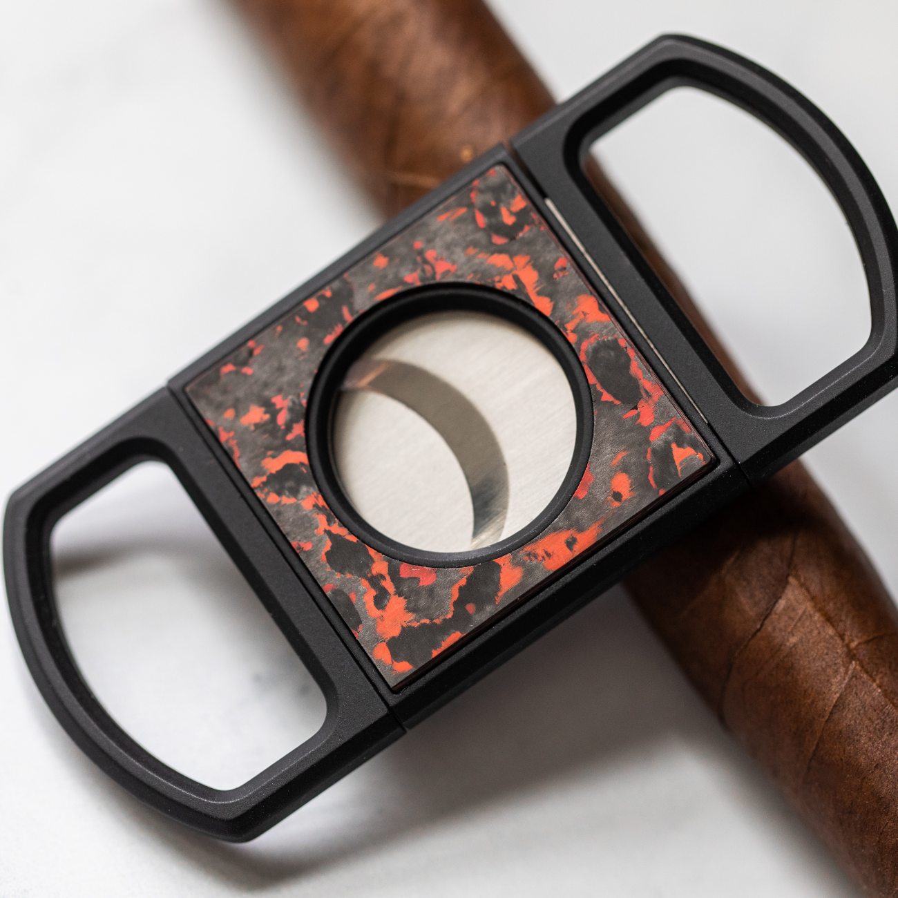 S.T. Dupont Carbon Cigar Cutter - Fiery Lava