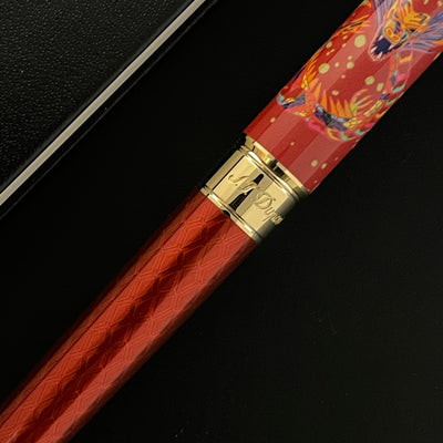 S.T. Dupont Line D Eternity Fountain Pen - Dragon Burgundy (Special Edition)