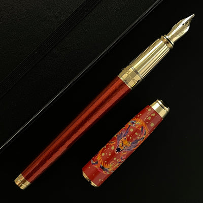 S.T. Dupont Line D Eternity Fountain Pen - Dragon Burgundy (Special Edition)