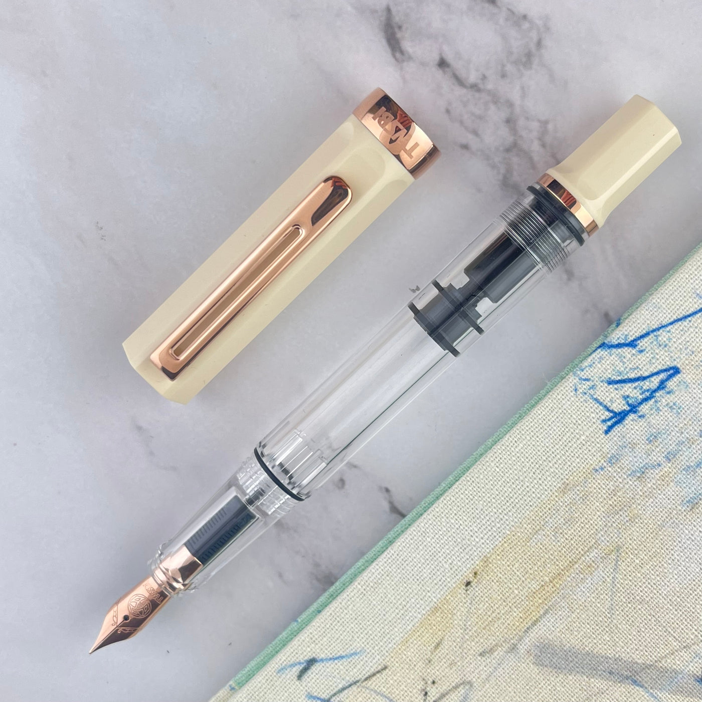 TWSBI Eco Fountain Pen - Creme w/ Rosegold - Fine