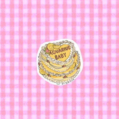 Art By Elowyn Zodiac Cake Stickers - 3" Die-Cut Stickers