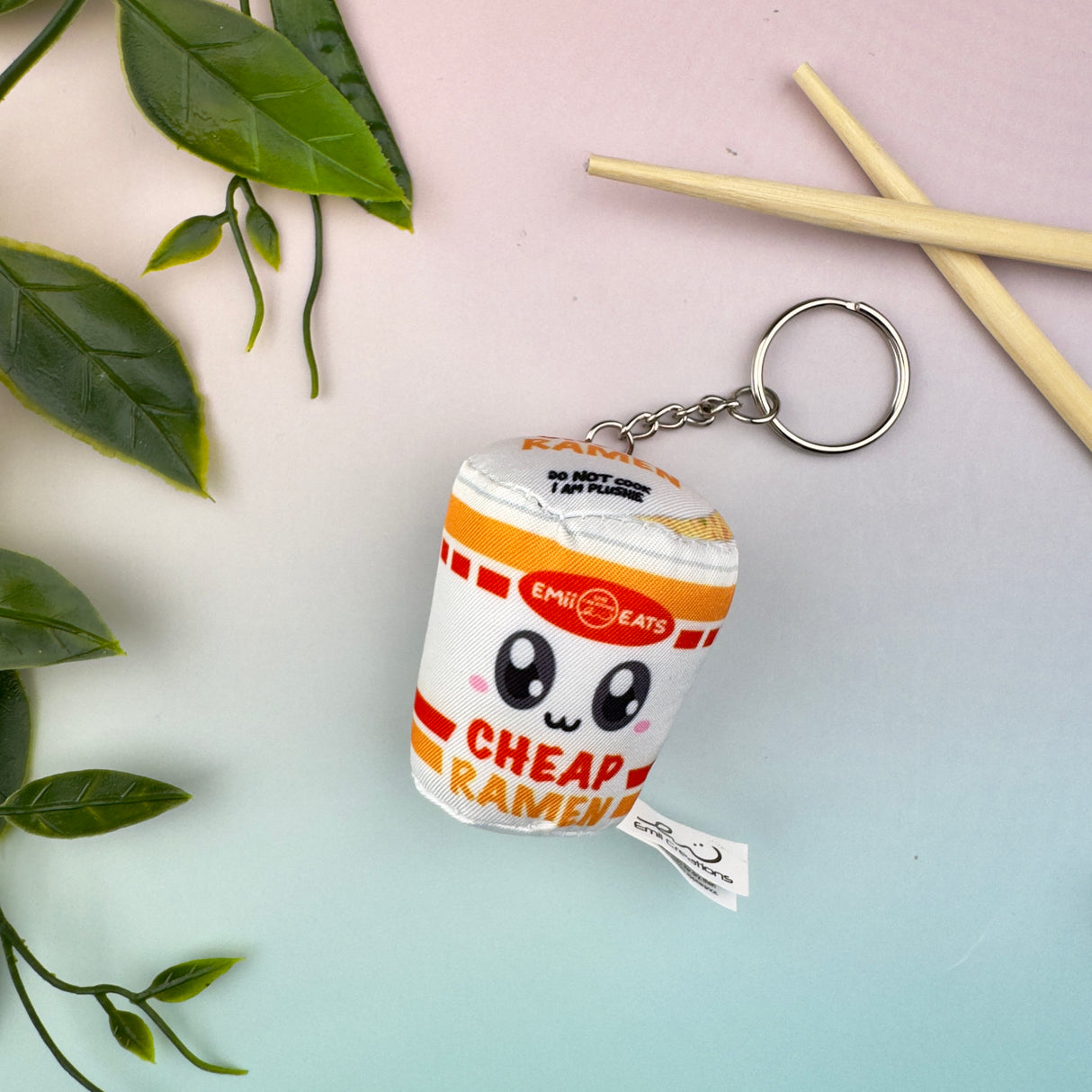 Tiny Cup Noodle Plush Keychain