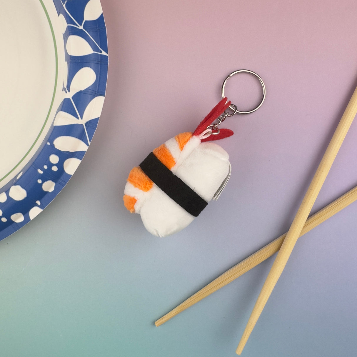 Emii Creations Tiny Nigiri Sushi Keychain -  Shrimp Tuna Salmon Egg