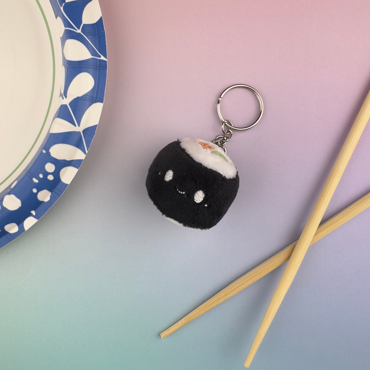 Emii Creations Tiny Sushi Roll Plush Keychain